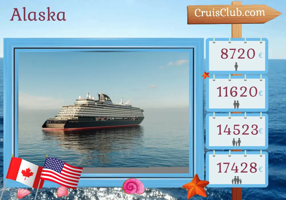 Crucero en Alaska desde Vancouver a bordo del barco EXPLORA III con visitas a Canadá y Estados Unidos por 10 días