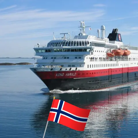 Cruise in the Northland from Mountains aboard Kong Harald ship with visits to Norway for 12 days