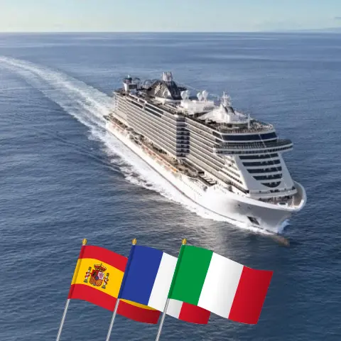 Cruise in the Mediterranean from Barcelona aboard MSC Seaview ship with visits to Spain, France, and Italy for 7 days