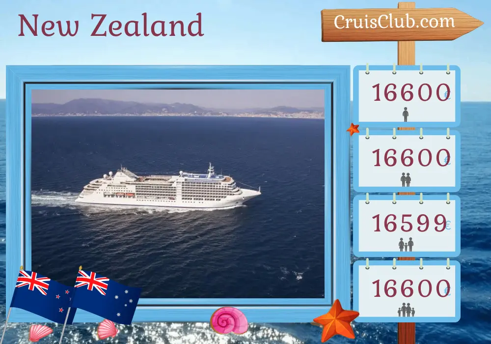 Cruise in the New Zealand from Auckland to Hobart aboard Silver Moon ship with visits to New Zealand and Australia for 11 days