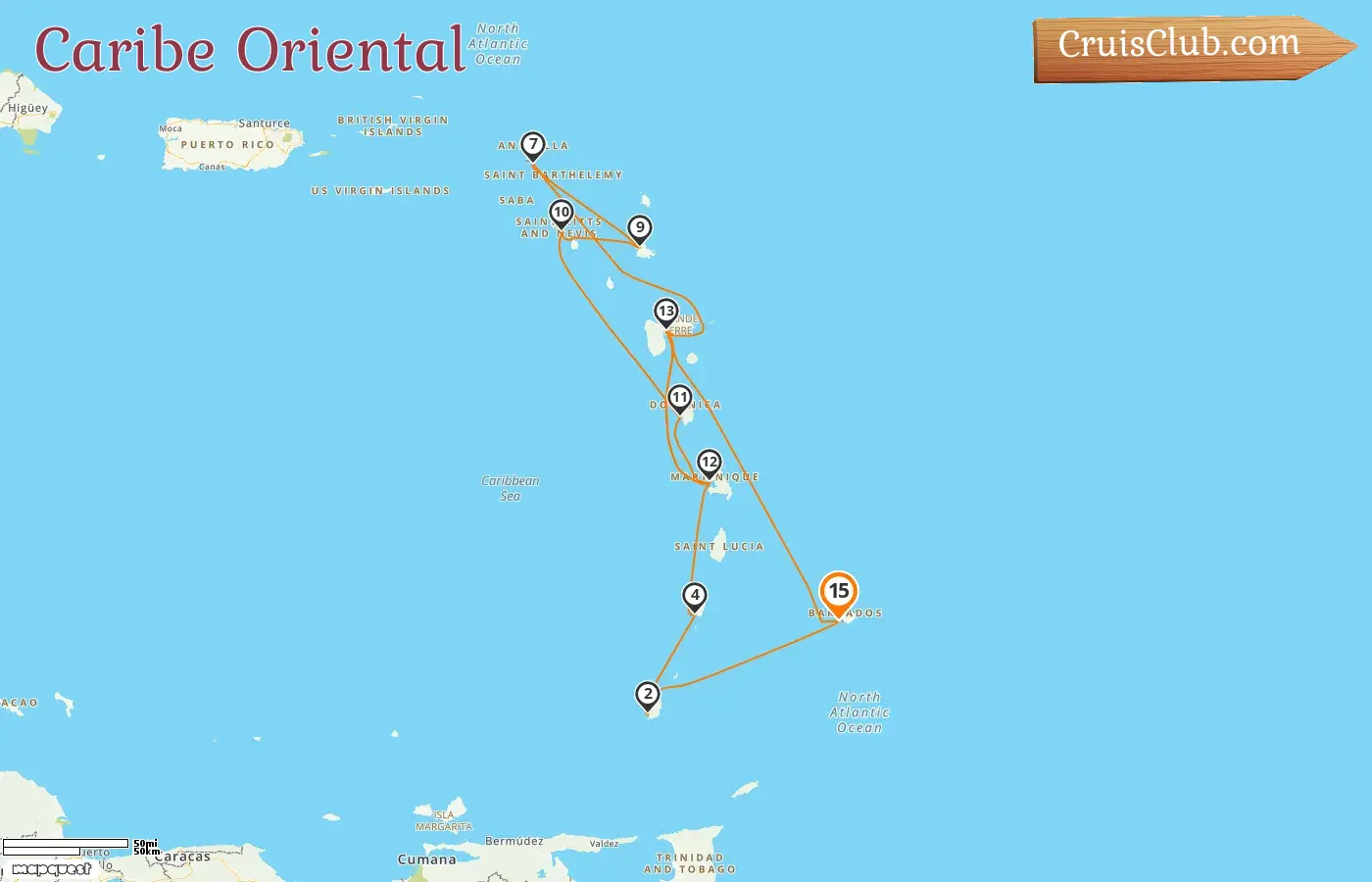 Cruzeiro no Caribe Oriental de Bridgetown a bordo do navio MSC Seaview com visitas a Barbados, Granada, São Vicente e Granadinas e Guadalupe por 15 dias