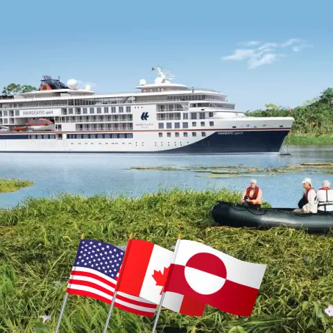 Cruise in the Arctic from Anchorage / Anchorage to Kangerlussuaq aboard HANSEATIC spirit ship with visits to USA, Canada, and Greenland for 30 days