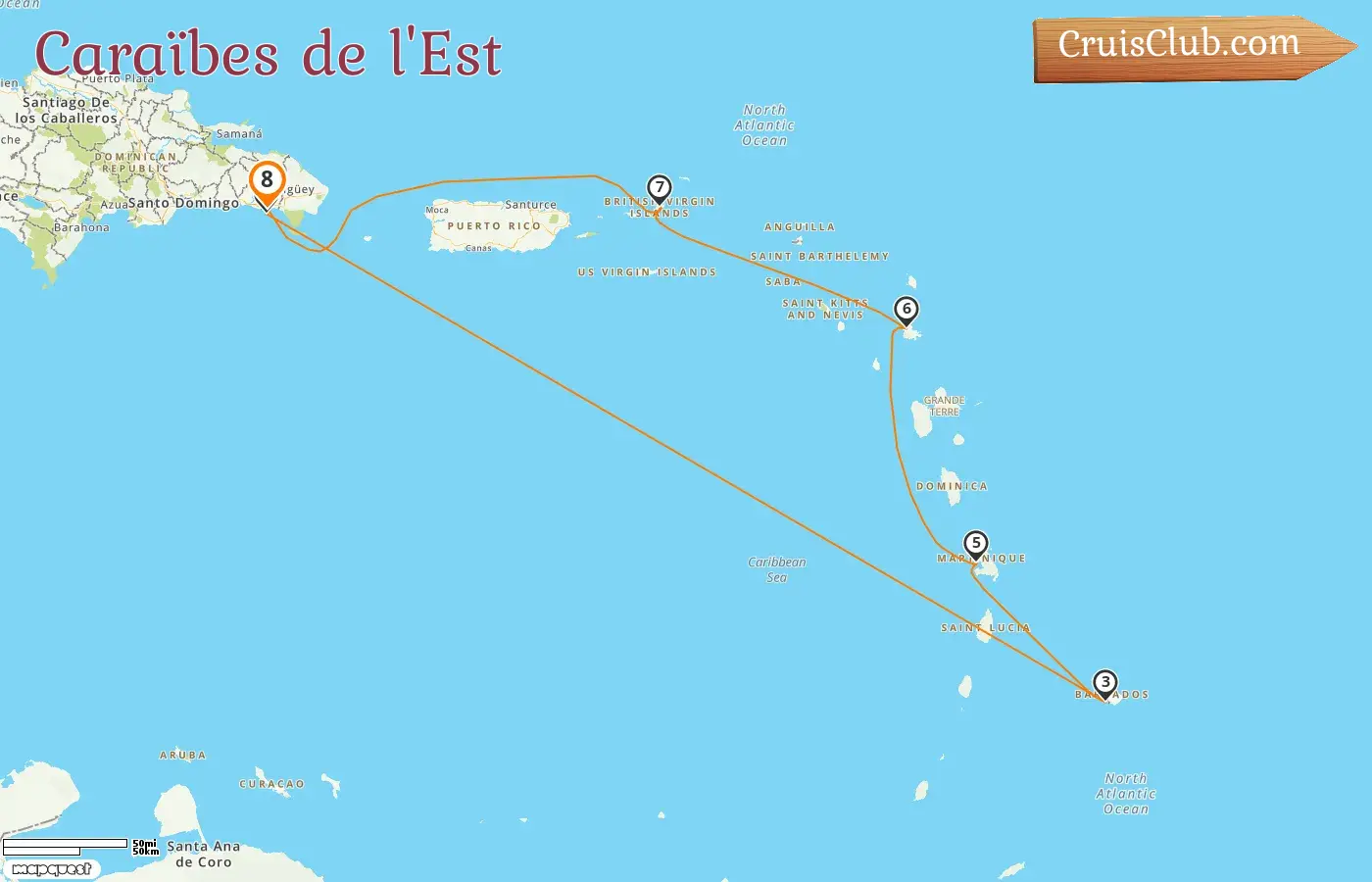 Croisière dans les Caraïbes orientales au départ de La Romana à bord du MSC Opera avec visites en République dominicaine et à la Barbade pendant 8 jours
