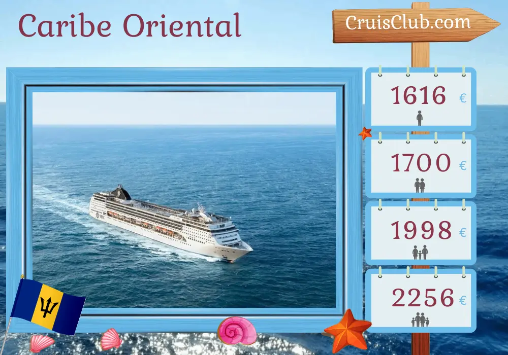 Crucero por el Caribe Oriental desde La Romana a bordo del barco MSC Opera con visitas a República Dominicana y Barbados durante 8 días