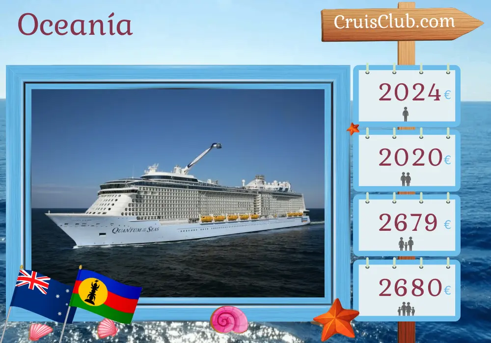 Crucero en el Pacífico Sur desde Brisbane a bordo del barco Quantum of the Seas con visitas a Australia, Nueva Caledonia y Vanuatu durante 8 días