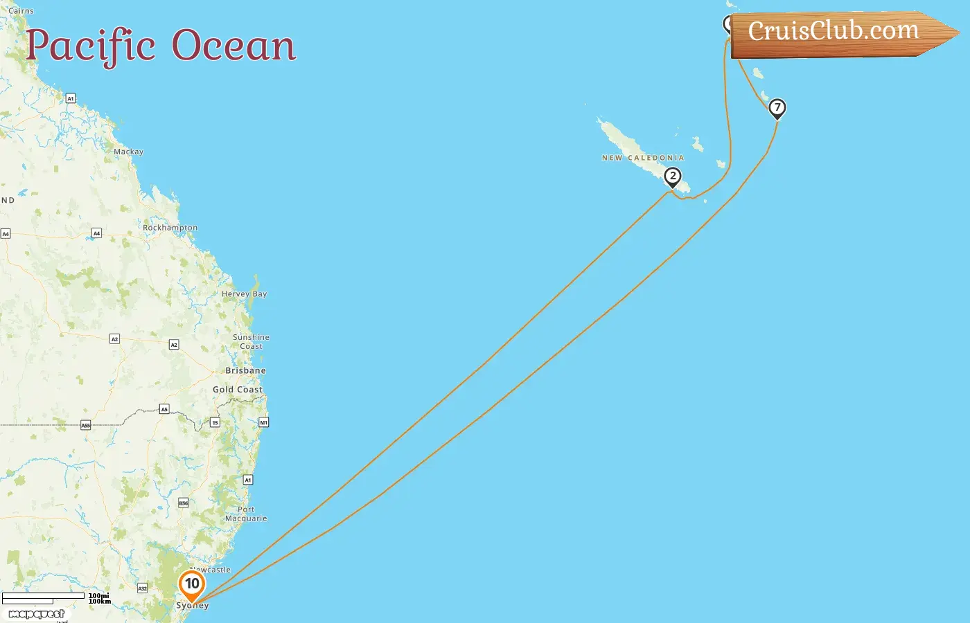 Cruise in the Pacific Ocean from Sydney aboard Anthem of the Seas ship with visits to Australia, New Caledonia, and Vanuatu for 10 days