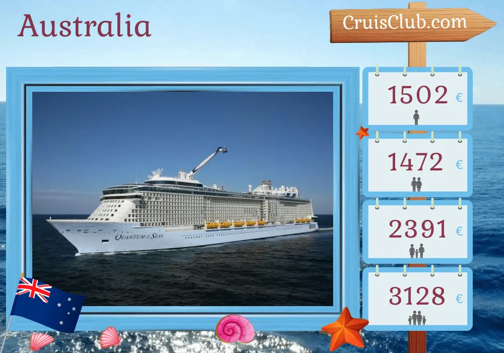 Cruise in the Australia from Brisbane aboard Quantum of the Seas ship with visits to Australia for 7 days
