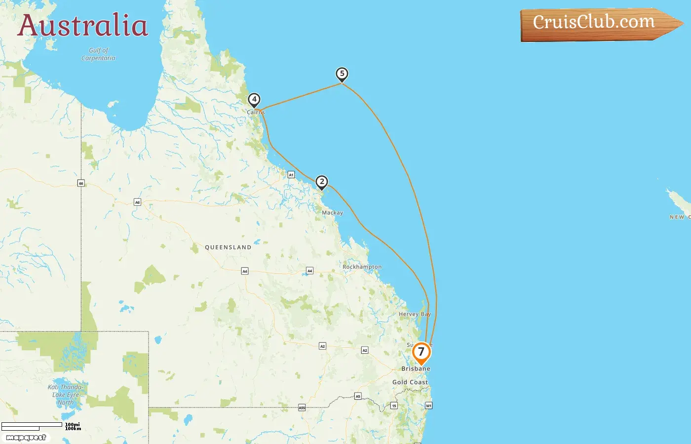 Cruise in the Australia from Brisbane aboard Quantum of the Seas ship with visits to Australia for 7 days