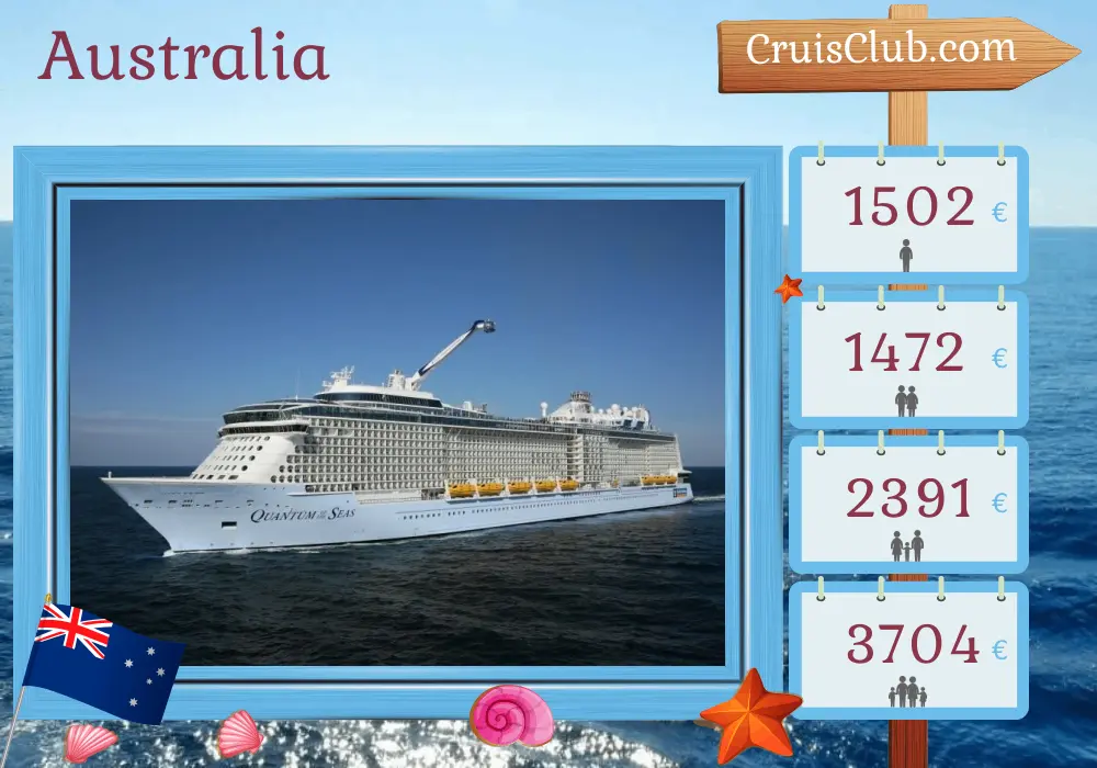 Crucero en Australia desde Brisbane a bordo del barco Quantum of the Seas con visitas a Australia por 7 días
