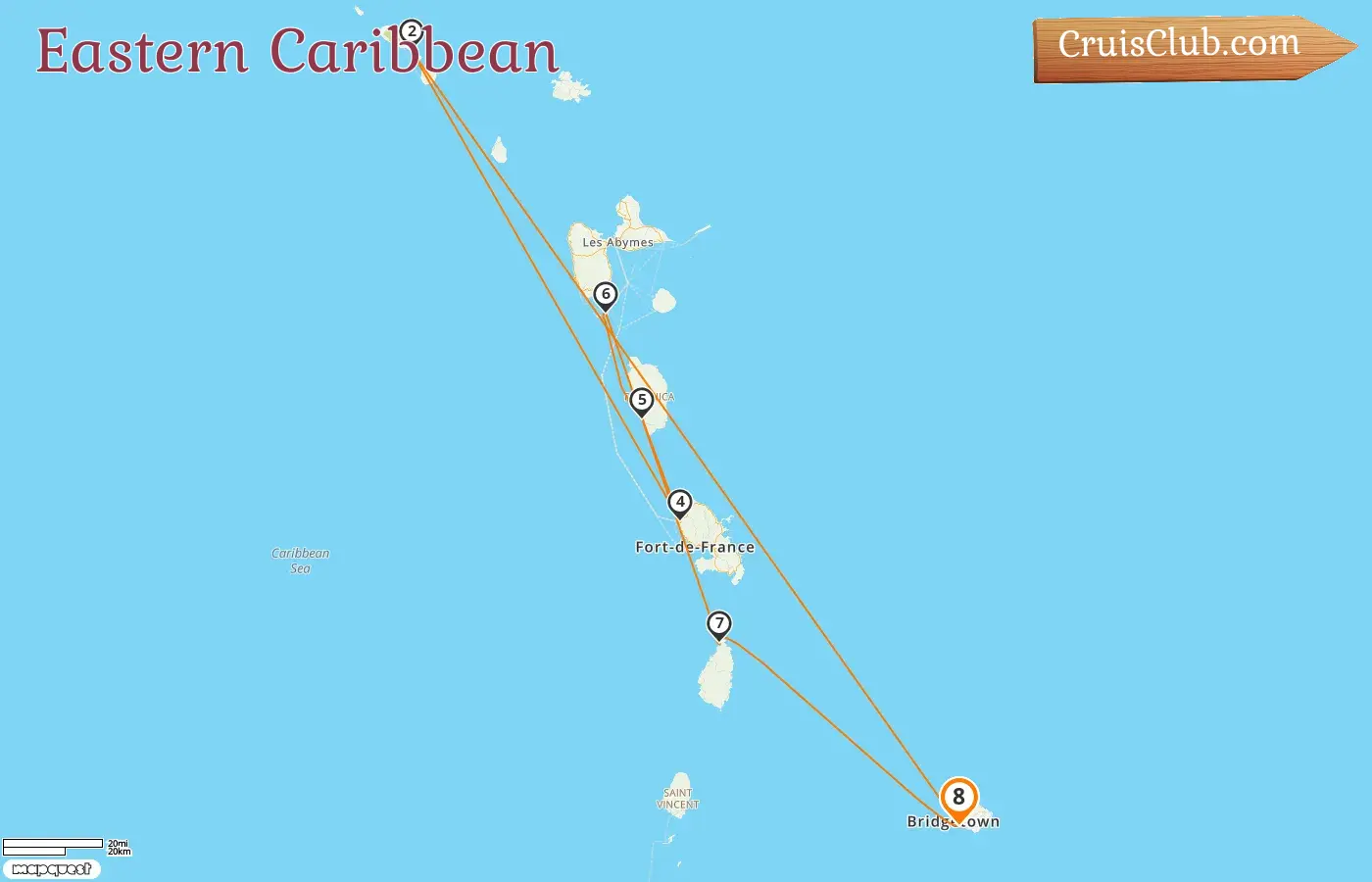 Kreuzfahrt in der östlichen Karibik ab Bridgetown an Bord des Schiffes Seabourn Ovation mit Stopps in Barbados, St. Kitts und Nevis, Martinique, Guadeloupe und St. Lucia für 8 Tage