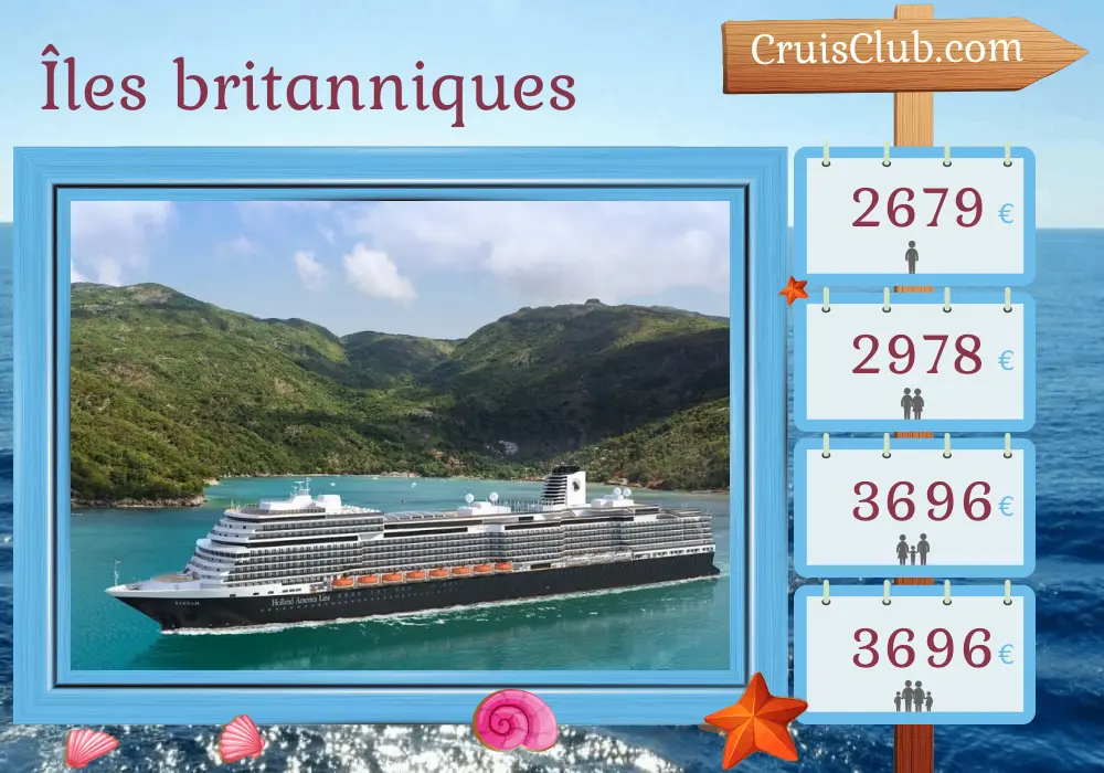 Croisière dans les îles britanniques de Reykjavik à Rotterdam à bord du navire Rotterdam avec des visites pour 8 jours