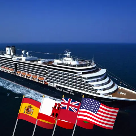Cruise in the Transatlantic from Barcelona to Fort Lauderdale aboard Oosterdam ship with visits to Spain, Gibraltar, Bermuda, and USA for 15 days