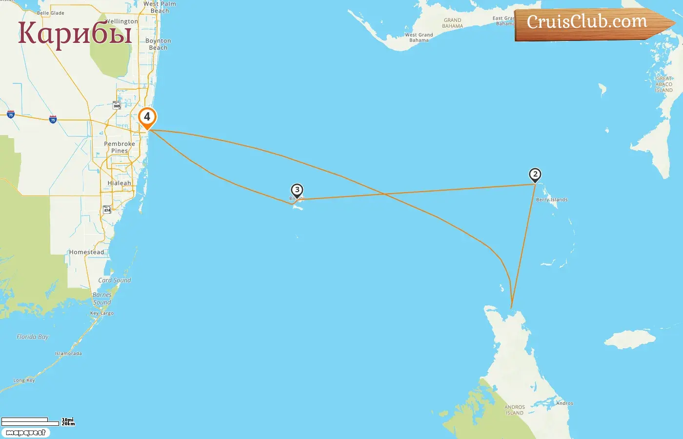 Круиз по Карибскому морю из Форт-Лодердейла на корабле Radiance of the Seas с посещением США и Багам в течение 4 дней