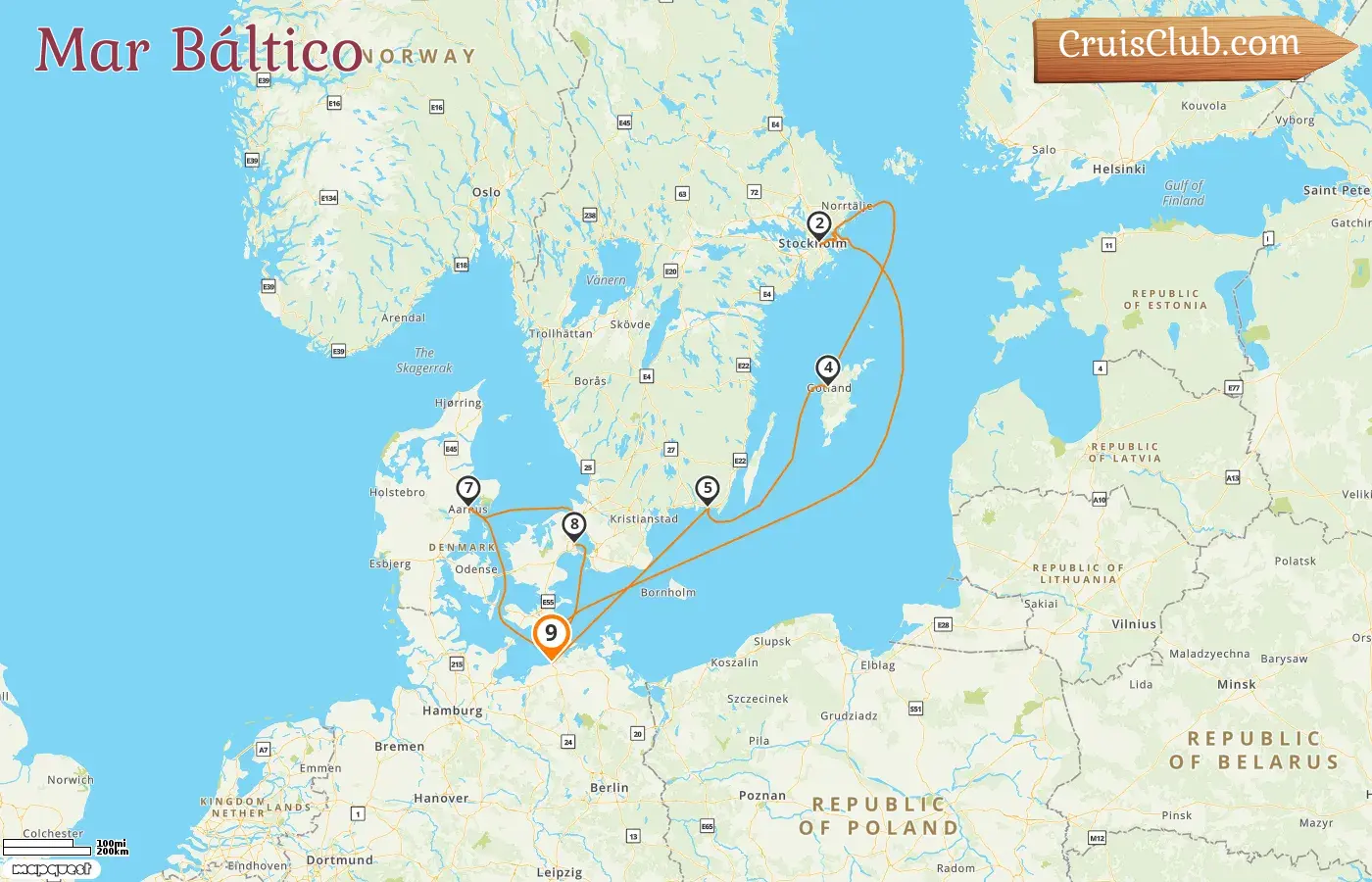Cruzeiro no Mar Báltico a partir de Warnemünde a bordo do navio AIDAmar com visitas à Alemanha, Suécia e Dinamarca por 9 dias