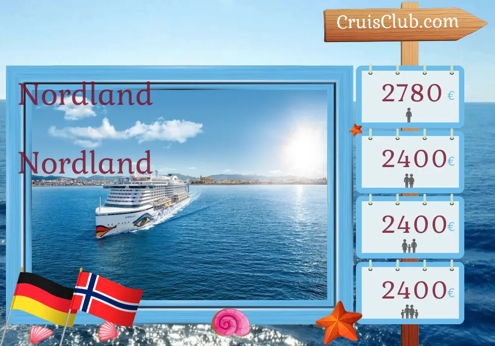 Cruzeiro no Norte de Hamburgo a bordo do navio AIDAperla com visitas à Alemanha e à Noruega por 8 dias