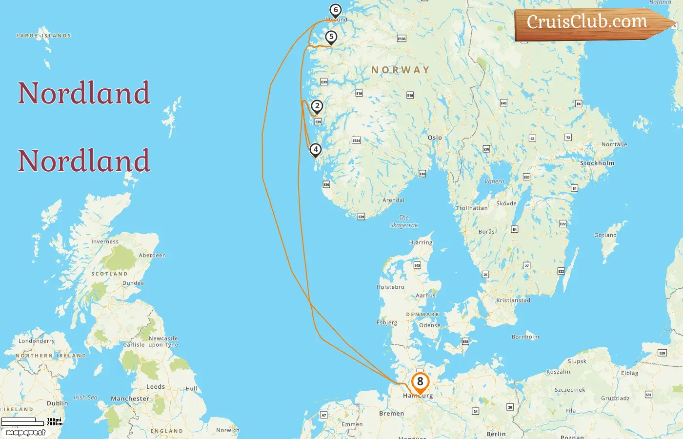 Cruzeiro no Norte de Hamburgo a bordo do navio AIDAperla com visitas à Alemanha e à Noruega por 8 dias
