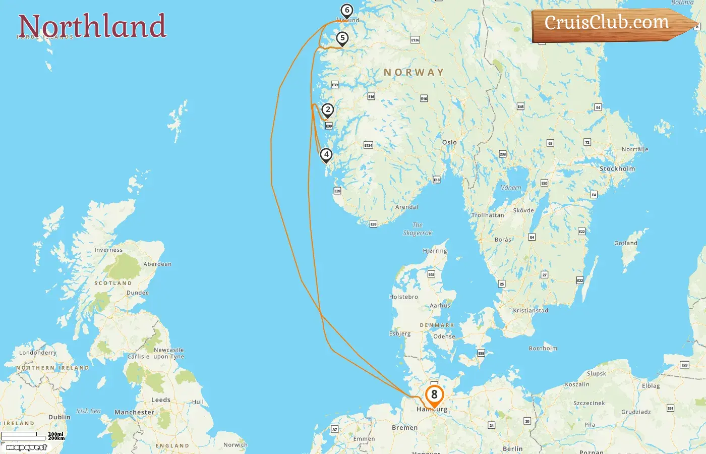 Cruise in the Northland from Hamburg aboard AIDAperla ship with visits to Germany and Norway for 8 days
