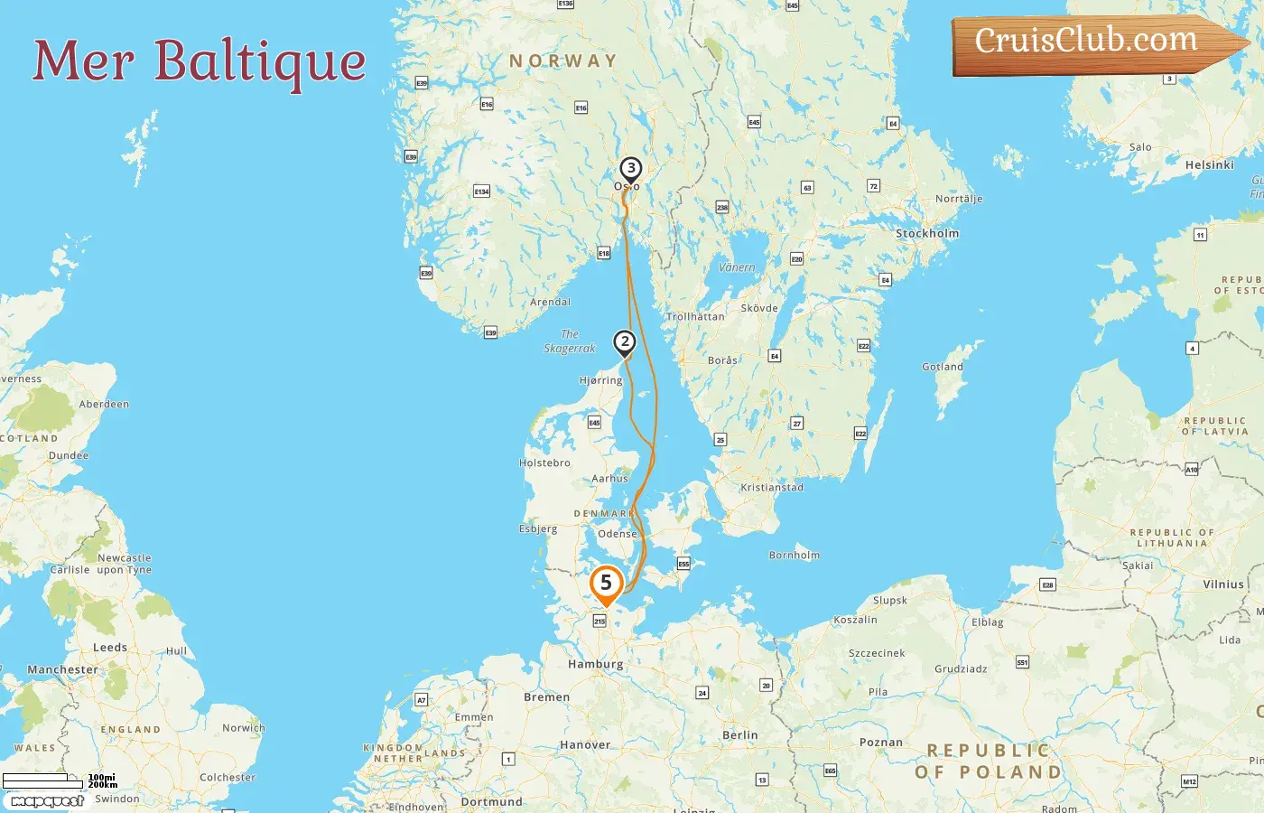Croisière en mer Baltique depuis Kiel à bord du navire AIDAnova avec des visites au Danemark et en Norvège pendant 5 jours