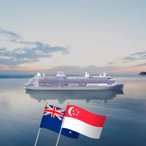 Cruise in the Australia from Sydney to Singapore aboard Silver Nova ship with visits to Australia, Indonesia, and Singapore for 19 days