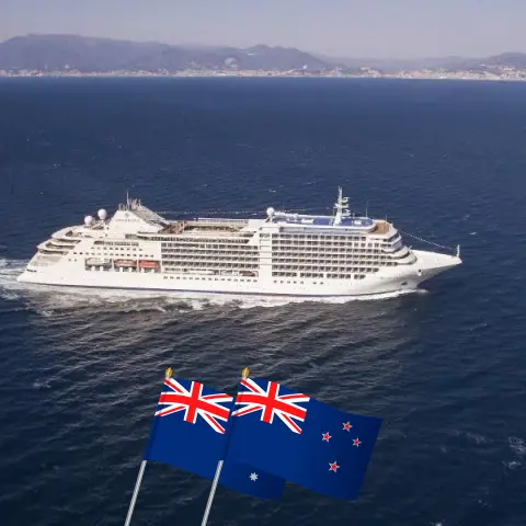 Cruise in the New Zealand from Melbourne to Auckland aboard Silver Moon ship with visits to Australia and New Zealand for 17 days