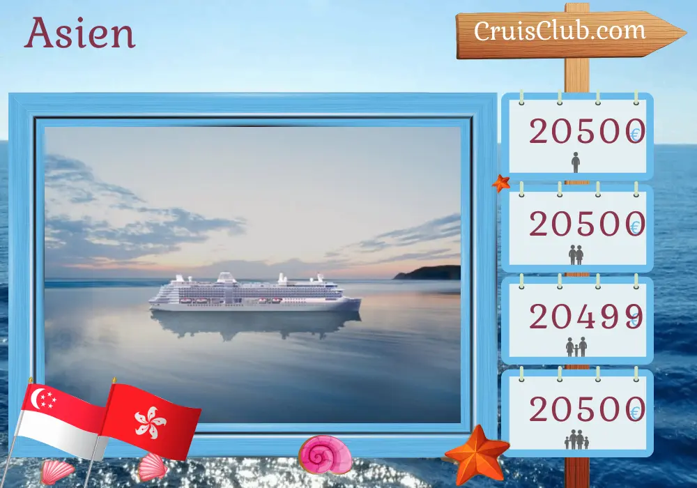 Kreuzfahrt in Asien von Singapur nach Hongkong an Bord des Schiffes Silver Nova mit Besuchen in Singapur, Thailand, Vietnam und Hongkong für 15 Tage