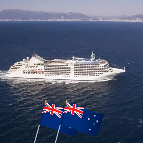Cruise in the New Zealand from Auckland to Melbourne aboard Silver Moon ship with visits to New Zealand and Australia for 19 days