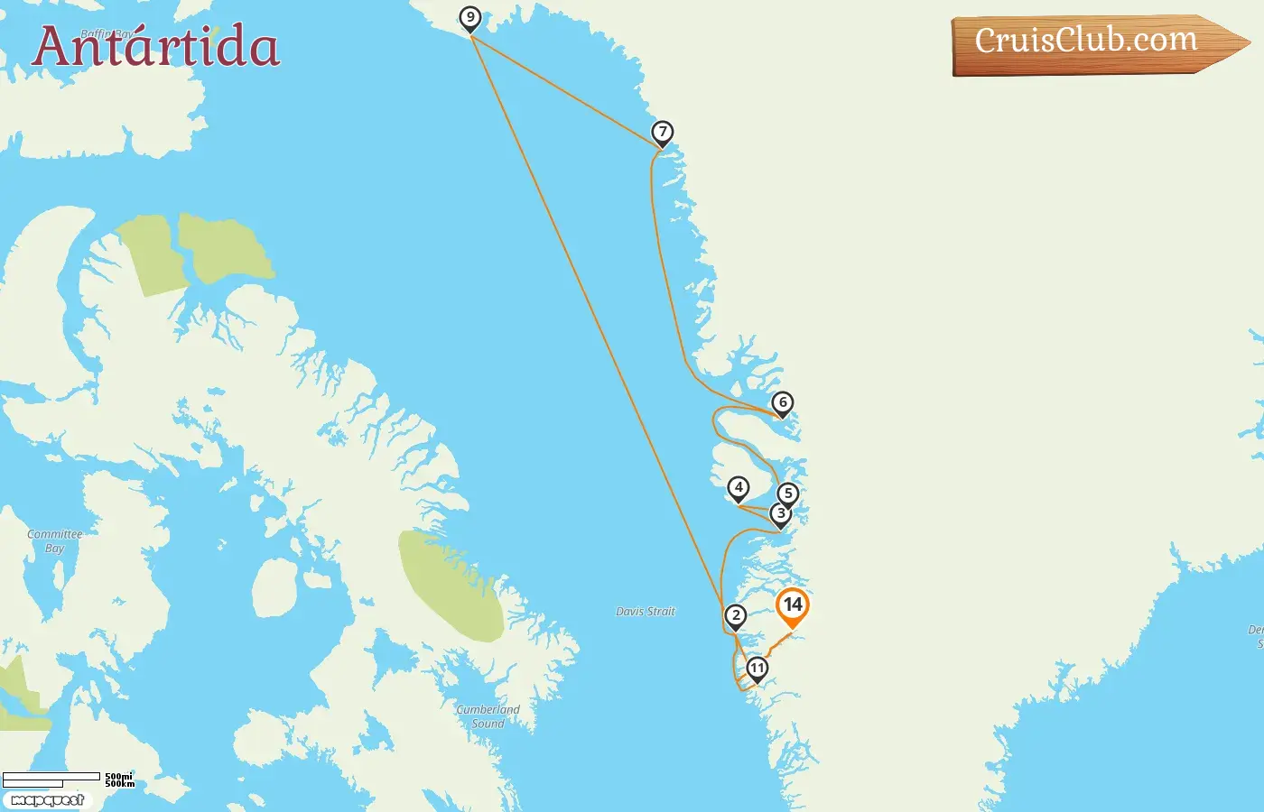 Crucero en el Ártico desde Kangerlussuaq a bordo del barco L`Austral con visitas a Groenlandia por 14 días
