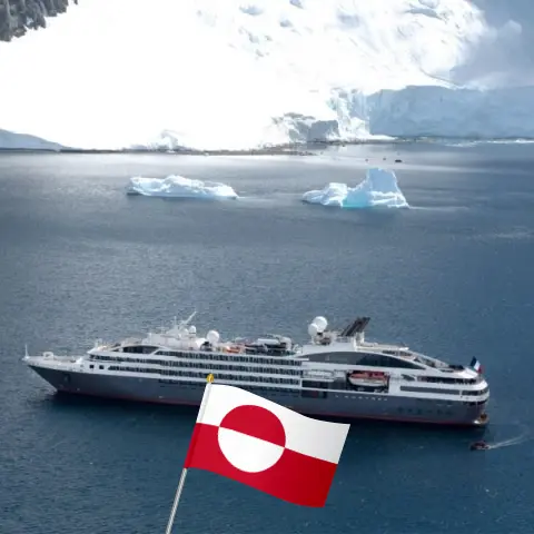Cruise in the Arctic from Kangerlussuaq aboard L`Austral ship with visits to Greenland for 14 days