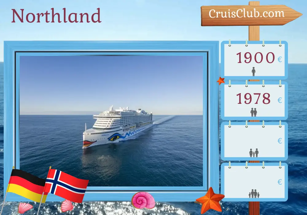 Cruise in the Northland from Hamburg aboard AIDAprima ship with visits to Germany and Norway for 6 days