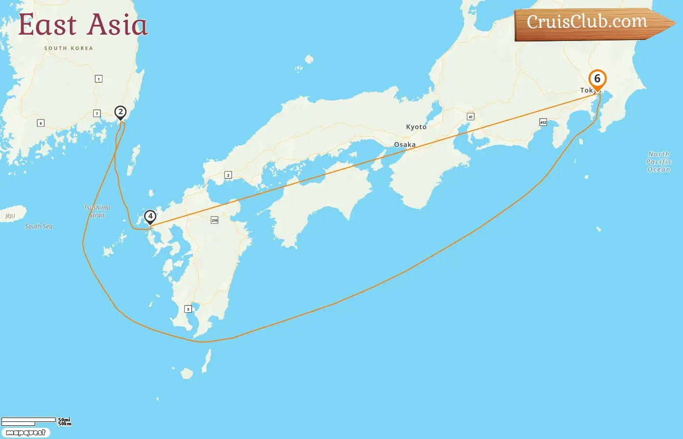 Cruise in the East Asia from Tokyo aboard MSC Bellissima ship with visits to Japan and South Korea for 6 days