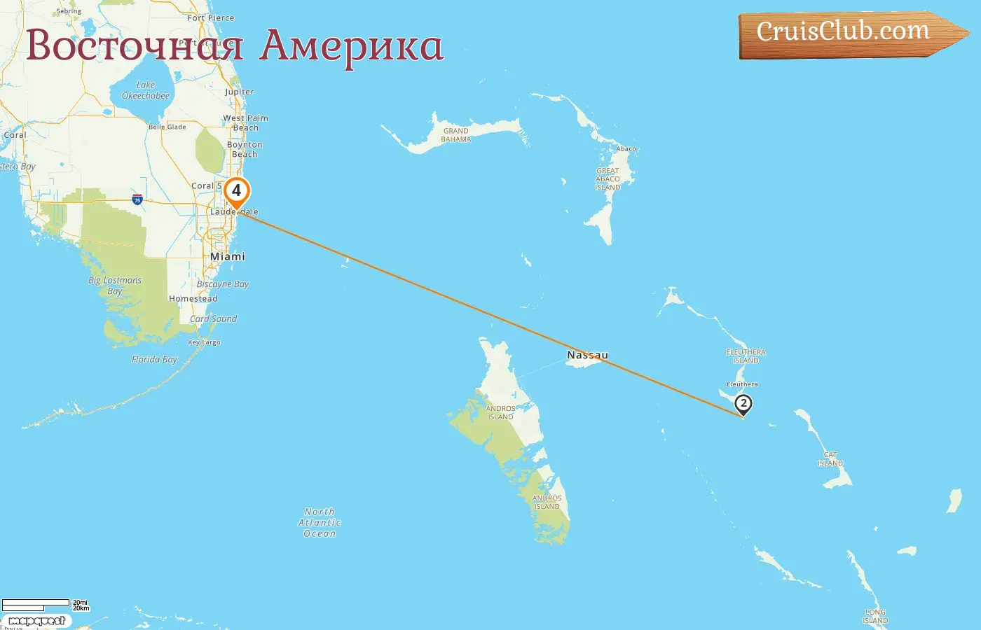 Круиз по Восточной Америке из Форт-Лодердейла на борту судна Disney Dream с посещением США и Багамских островов на 4 дня