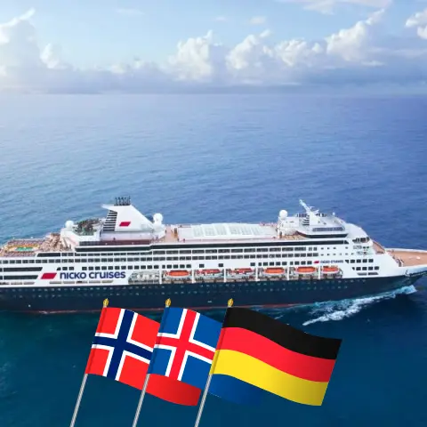 Cruise in the Iceland from Kiel to Hamburg aboard Vasco da Gama ship with visits to Norway, Iceland, and Germany for 19 days