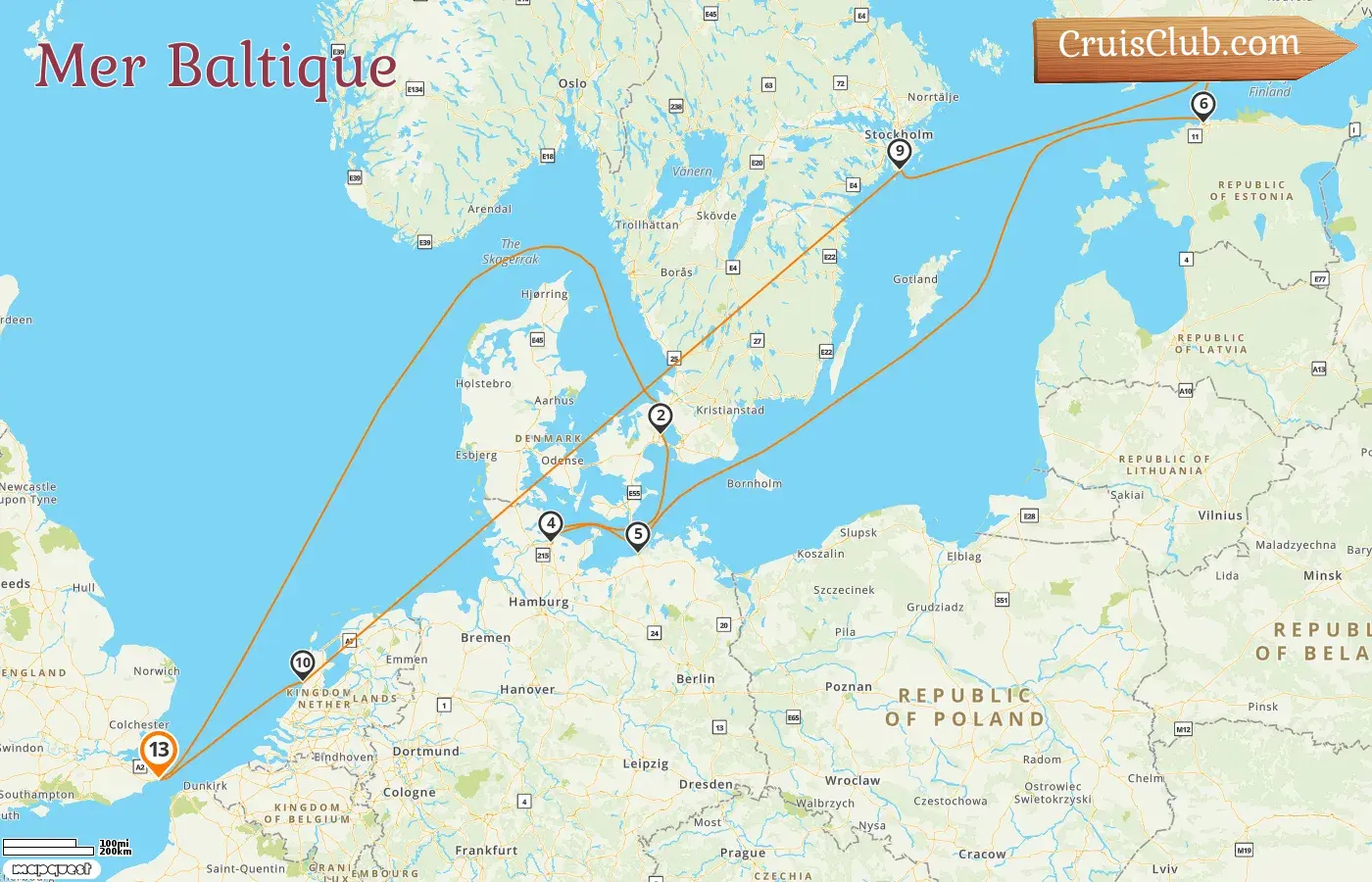 Croisière dans la mer Baltique depuis Dover à bord du navire Carnival Legend avec des escales au Danemark, en Allemagne, en Estonie, en Finlande, en Suède et aux Pays-Bas pendant 13 jours