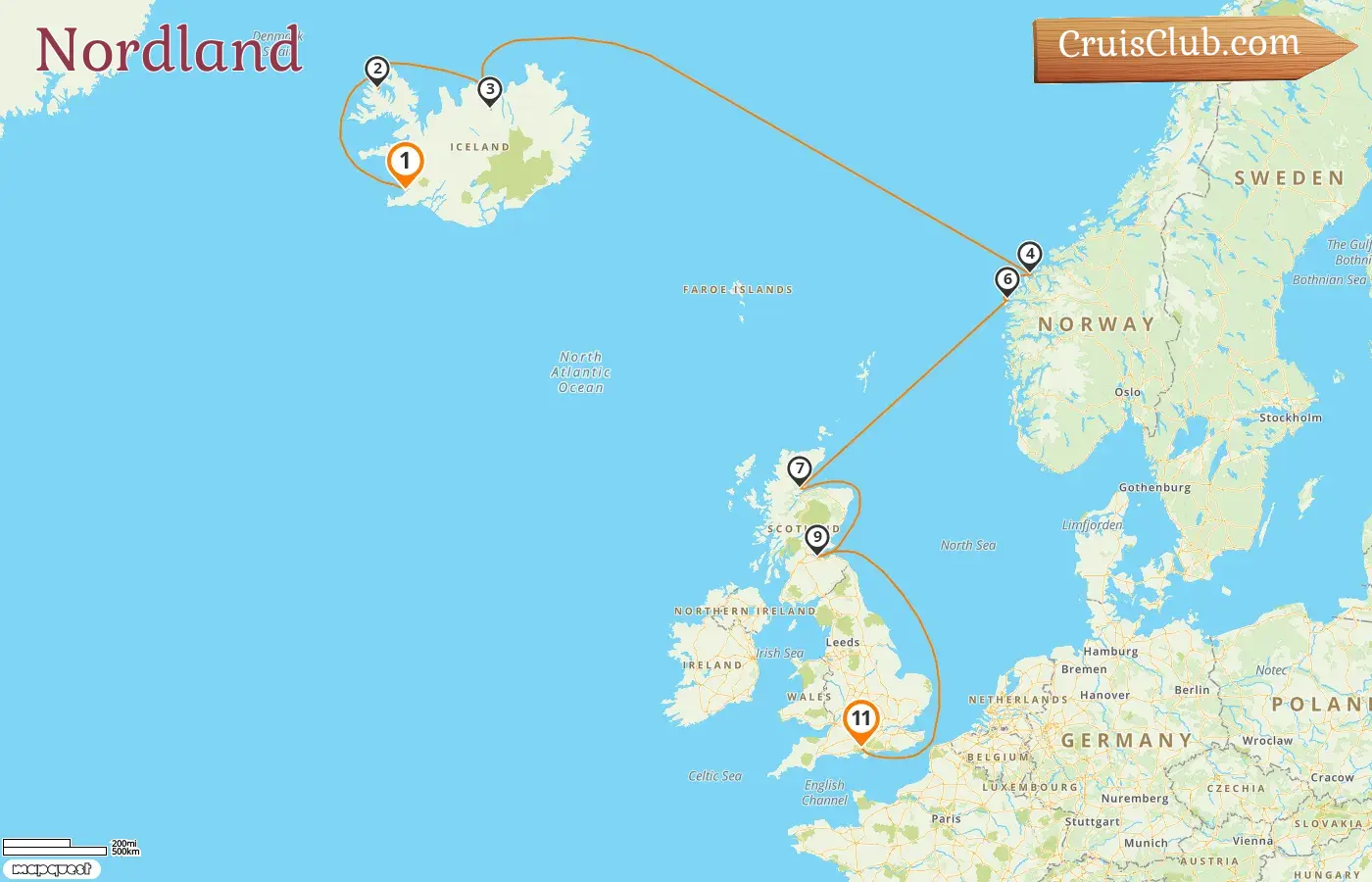 Crucero en el Norte desde Reikiavik a Southampton a bordo del buque Norwegian Star con visitas a Noruega por 11 días