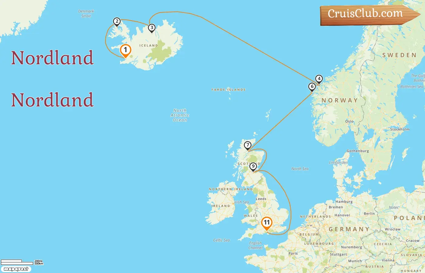 Cruzeiro no Norte a partir de Reykjavik para Southampton a bordo do navio Norwegian Star com visitas à Noruega por 11 dias