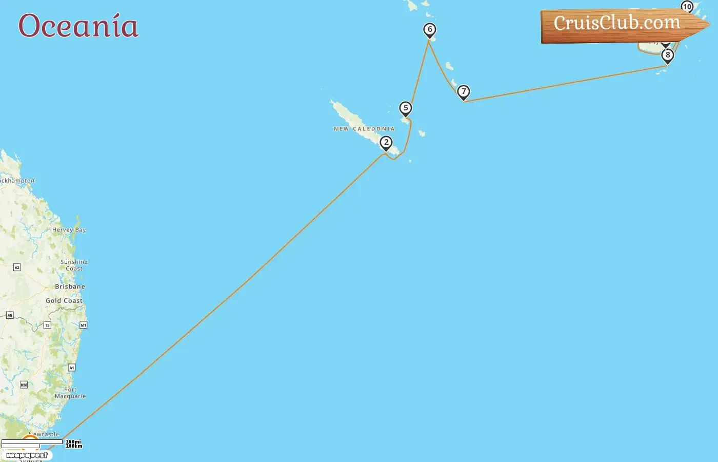 Crucero en el Pacífico Sur desde Sídney a Lautoka a bordo del barco Norwegian Spirit con visitas a Australia, Nueva Caledonia, Vanuatu y Fiyi durante 12 días