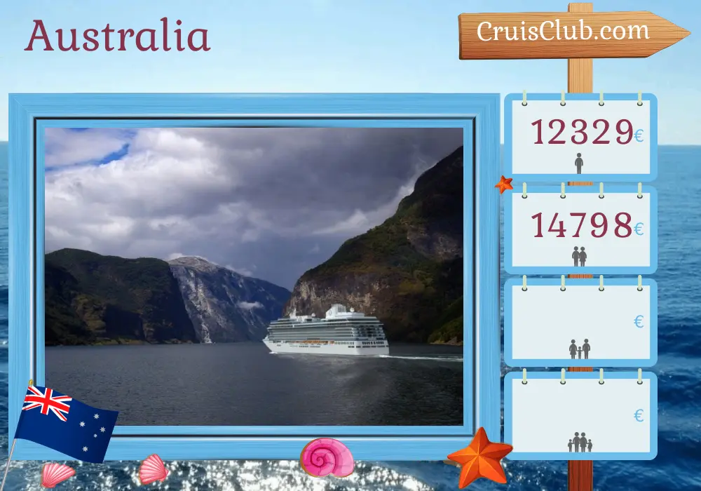 Crucero en Australia desde Sídney a Benoa a bordo del barco Oceania Vista con visitas a Australia e Indonesia durante 19 días