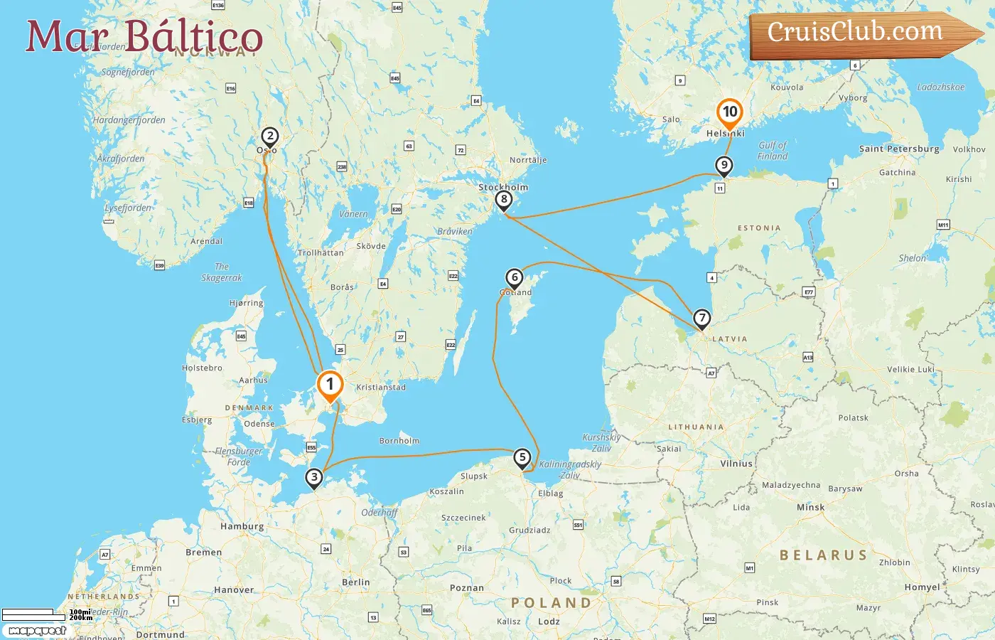 Cruzeiro no Mar Báltico de Copenhague a Helsínquia a bordo do navio Norwegian Sun com visitas à Dinamarca, Noruega, Alemanha, Polônia, Suécia, Letônia, Estônia e Finlândia por 10 dias