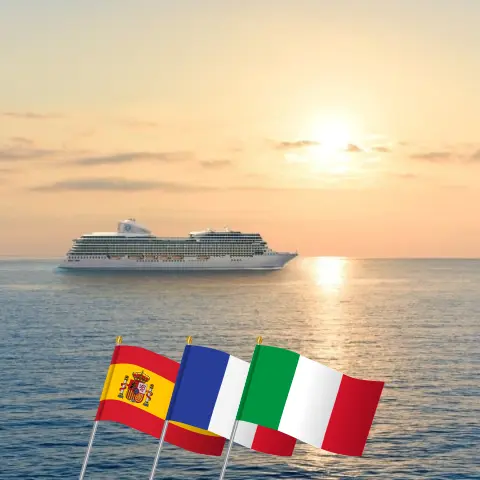 Cruise in the Mediterranean from Lisbon to Civitavecchia aboard Oceania Allura ship with visits to Spain, France, and Italy for 11 days