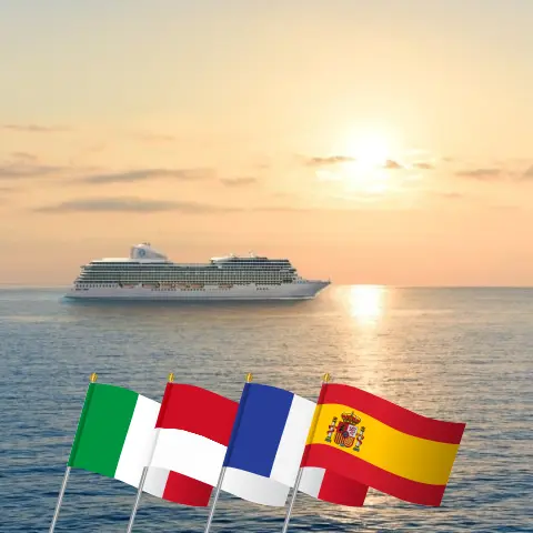 Cruise in the Mediterranean from Civitavecchia to Barcelona aboard Oceania Allura ship with visits to Italy, Monaco, France, and Spain for 10 days
