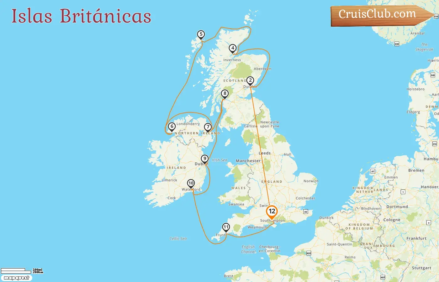 Crucero por las Islas Británicas desde Southampton a bordo del barco Oceania Marina con visitas a Irlanda durante 12 días