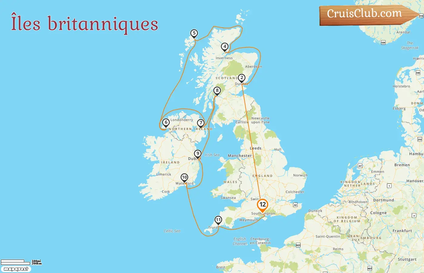 Croisière dans les îles britanniques au départ de Southampton à bord du navire Oceania Marina avec des visites en Irlande pendant 12 jours