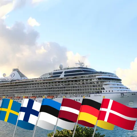 Croisière dans la mer Baltique de Stockholm à Copenhague à bord du navire Oceania Marina avec des visites en Suède, en Finlande, en Estonie, en Lettonie, en Pologne, en Allemagne et au Danemark pendant 11 jours