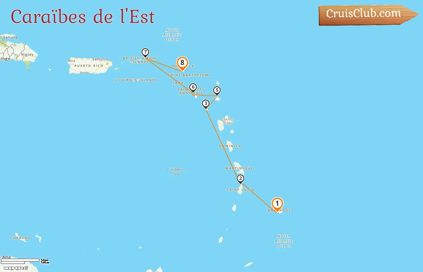 Croisière dans les Caraïbes orientales de Bridgetown à Saint-Martin à bord du bateau Seabourn Ovation avec escales à la Barbade, Sainte-Lucie, Montserrat, Saint-Kitts et Nevis, et les îles Vierges britanniques pendant 8 jours