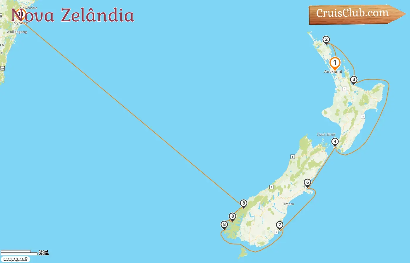 Cruzeiro na Nova Zelândia de Auckland para Sydney a bordo do navio Celebrity Edge com visitas à Nova Zelândia e Austrália por 11 dias