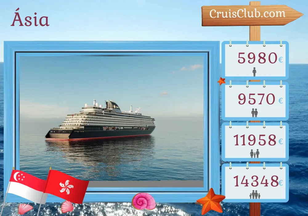 Cruzeiro na Ásia de Singapura a Hong Kong a bordo do navio EXPLORA III com visitas a Singapura, Vietnã e Hong Kong por 8 dias
