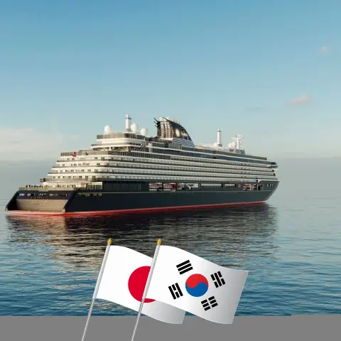 Cruise in the East Asia from Tokyo aboard EXPLORA III ship with visits to Japan and South Korea for 11 days