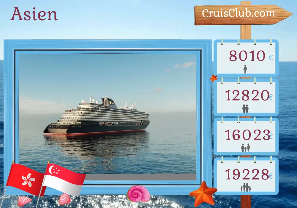 Kreuzfahrt in Asien von Hongkong nach Singapur an Bord des Schiffes EXPLORA III mit Stopps in Hongkong, Vietnam und Singapur für 11 Tage