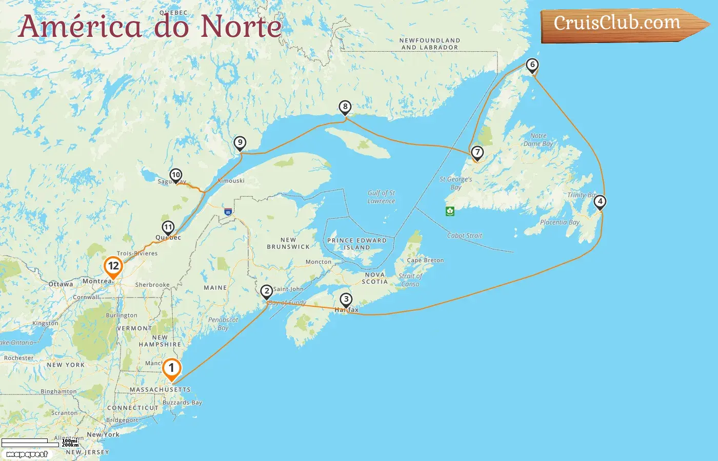 Cruzeiro na América do Norte de Boston a Montreal a bordo do navio Volendam com visitas aos EUA e Canadá por 12 dias