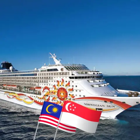Cruise in the Asia from Laem Chabang to Singapore aboard Norwegian Sun ship with visits to Thailand, Viet Nam, Malaysia, and Singapore for 12 days